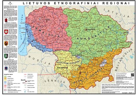 Lietuvos etnografinių regionų žemėlapis