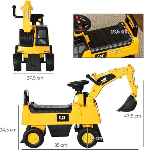 vaikiškas ekskavatorius CAT su vaiku