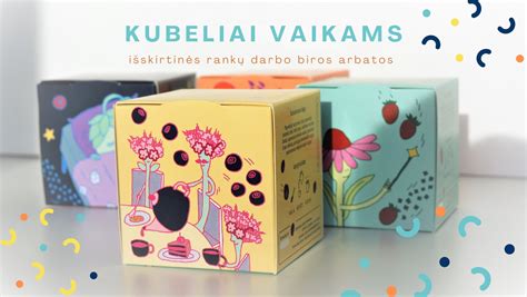 Įvairios vaikų arbatų pakuotės