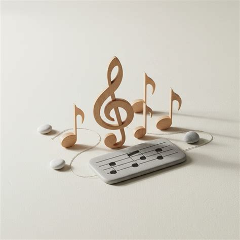 Simbolinis atvaizdas, vaizduojantis laikrodžio mechanizmą ir muzikos natas