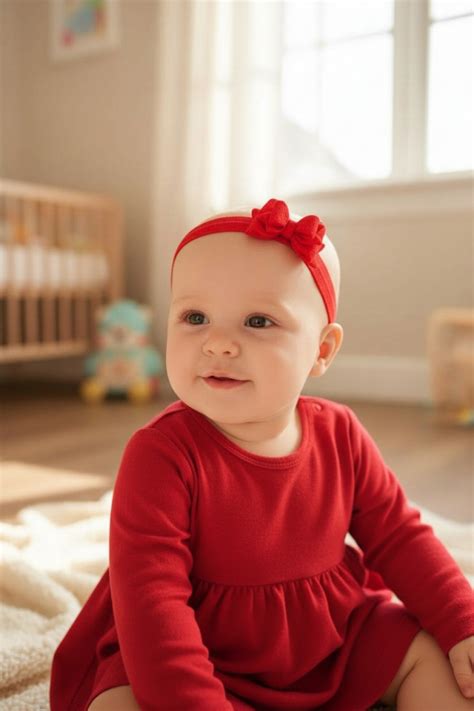 Raudona galvajuostė su širdelėmis