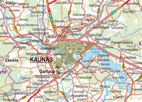 Kauno miesto žemėlapis su pažymėta Apuolės gatve