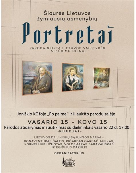 Portretai kelių iš minėtų asmenybių
