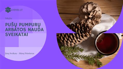 Infografika: Pušų pumpurų arbatos naudos