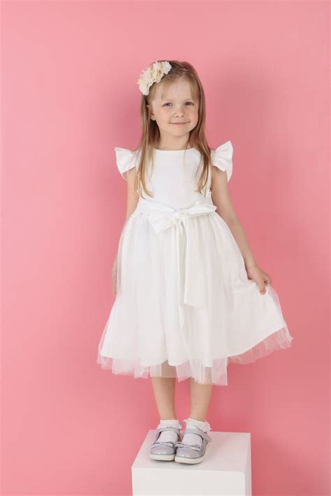 vaikiška suknelė su tiulio sijonu